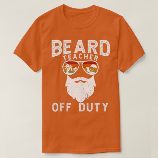 T-shirt Mens Beard acher Off Duty Lunettes de soleil Beach (Design devant)