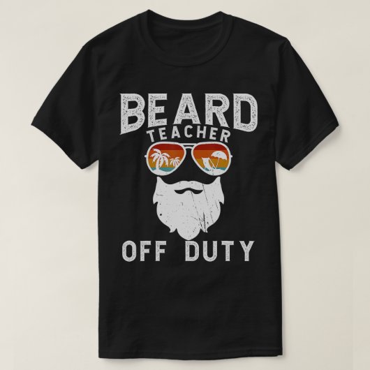 T-shirt Mens Beard acher Off Duty Lunettes de soleil Beach (Design devant)