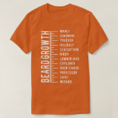 T-shirt Mens Beard Croissance Graphique Mesure Cadeau M Po (Design devant)