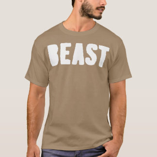 T-shirt Mens BEAST Gym Fitness Workout Bodybuilding Motiva