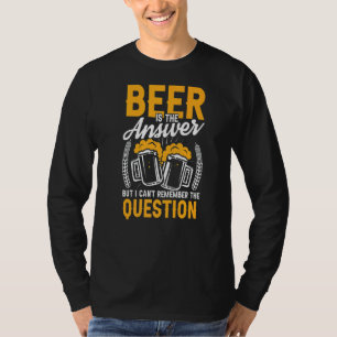 T-shirt Mens Beer Est La Réponse Pub Crawl Boire
