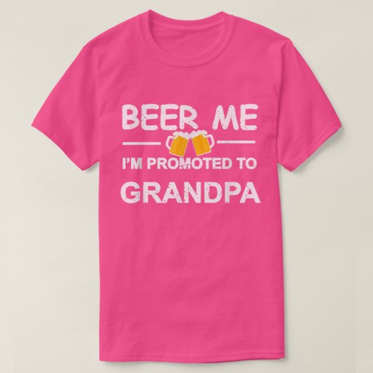 T-shirt Mens Beer Me Im Promoted To Grandpa T New Dad Est (Design devant)