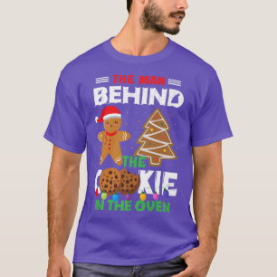 T-shirt Mens Behind The Cookie In the Oven Xmas Pregnancy 