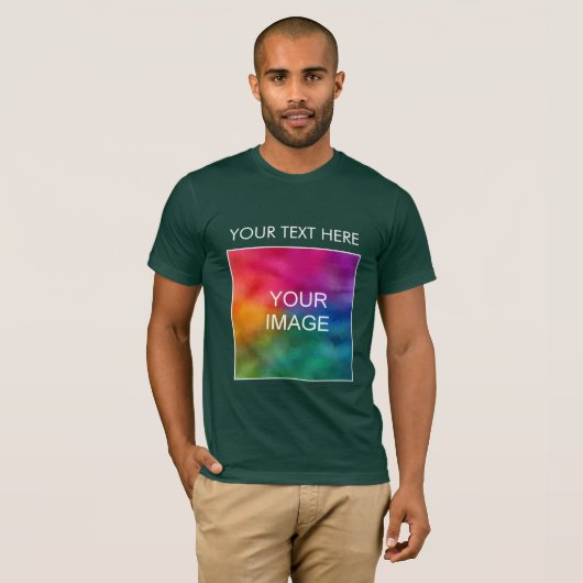 T-shirt Mens Bella Canvas Tee - shirt Ajouter Image Logo T (Devant entier)