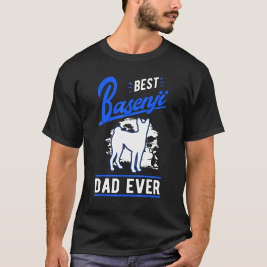 T-shirt Mens Best Basenji Dad Ever Congo Terrier Basenji (Devant)