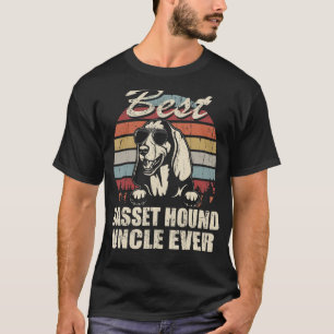 T-shirt Mens Best Basset Hound Uncle Jamais Drôle Cadeau F