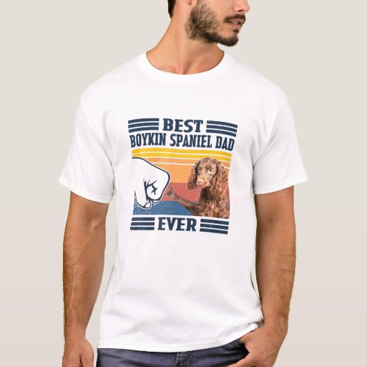 T-shirt Mens Best Boykin Spaniel Papa Ever Funny Dog (Devant)