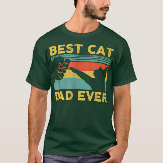 T-shirt Mens Best Cat Dad Ever Tee Funny Cat Daddy Father'