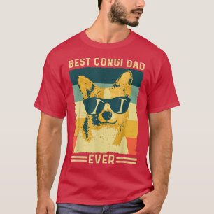 T-shirt Mens Best Corgi Dad Ever Vintage Retro Gift Design