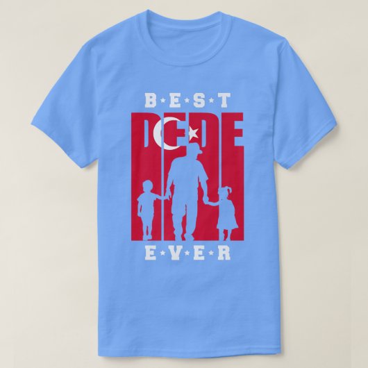 T-shirt Mens Best Dede Ever Grandpa turc 2 Grandchildre (Design devant)