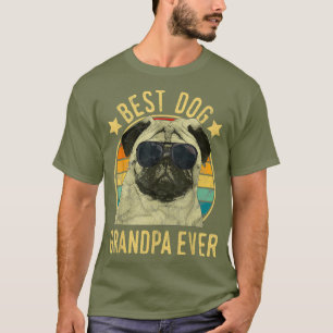 T-shirt Mens Best Dog Grandpa Ever Carlin Fête des pères