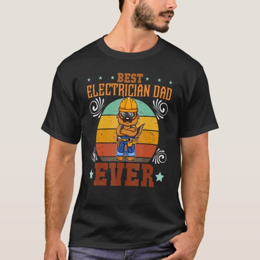 T-shirt Mens Best Electrician Dad Ever Electronics Enginee (Devant)