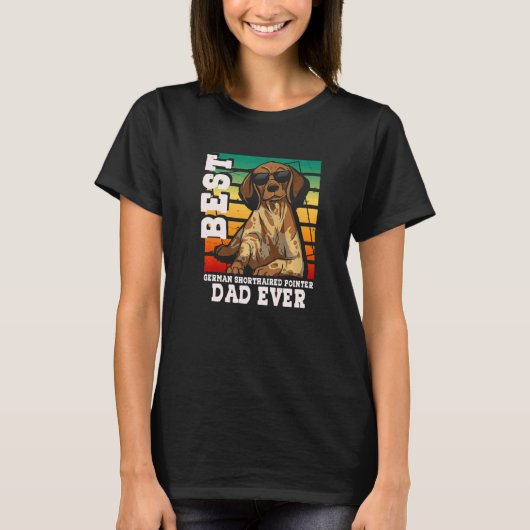 T-shirt Mens Best German Shorthaired Pointer Dad Ever GSP (Devant)
