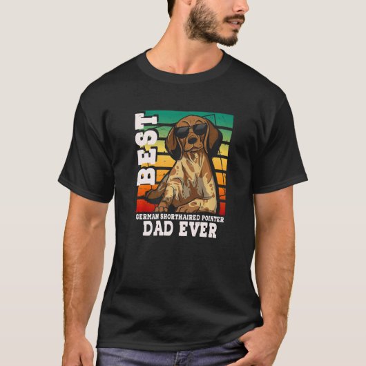 T-shirt Mens Best German Shorthaired Pointer Dad Ever GSP (Devant)
