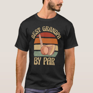 T-shirt Mens Best Grandpa By Par Funny Fête des pères Golf