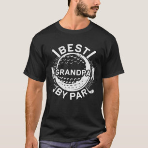 T-shirt Mens Best Grandpa By Par Golf Lover Fête des pères