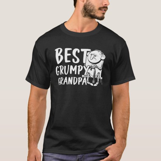 T-shirt Mens Best Grumpy Grandpa - Grandpa Fête des pères (Devant)