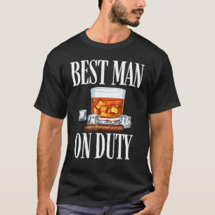 T-shirt Mens Best Man On Duty - Humour Mariage - Whiskey B