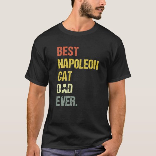 T-shirt Mens Best Napoleon Cat Dad Cat (Devant)