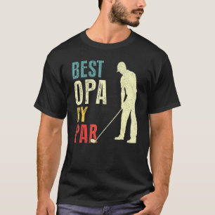 T-shirt Mens Best Opa By Par Golf Fête des pères Papa