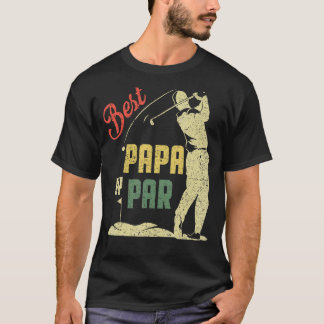 T-shirt Mens Best Papa By Par Fête des pères Golf Golfer 3