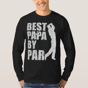 T-shirt Mens Best Papa By Par Par Golf Fête des pères