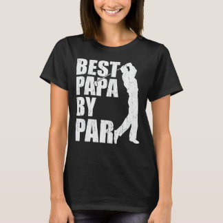 T-shirt Mens Best Papa By Par Par Golf Fête des pères