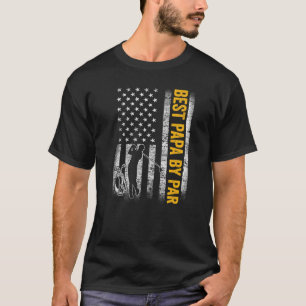 T-shirt Mens Best Papa By Par Us American Flag Père's Da