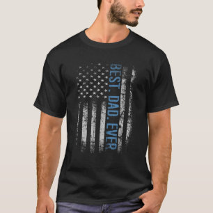 T-shirt Mens Best Papa Ever USA Drapeau Patriotique Papa p