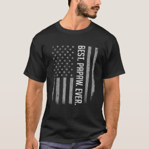 T-shirt Mens Best Papaw Jamais US American Flag Shirt Don