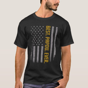 T-shirt Mens Best Papou jamais nous drapeau américain Père