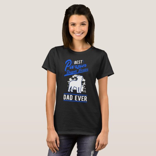T-shirt Mens Best Parson Russell Terrier Dad Ever Parson R (Devant entier)