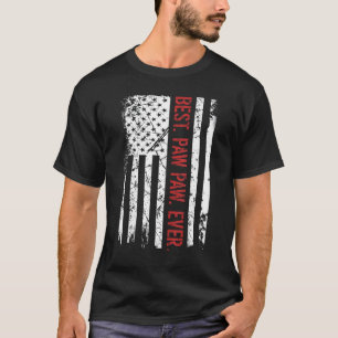T-shirt Mens Best Paw Paw Jamais Us Drapeau Américain Fath