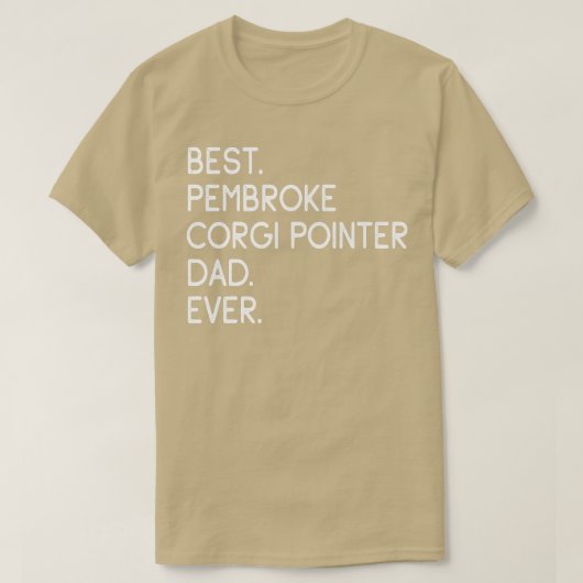 T-shirt Mens Best Pembroke Corgi Pointer Dad Ever (Design devant)