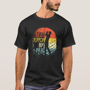 T-shirt Mens Best Poppop By Par Fête des pères Golf