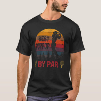 T-shirt Mens Best Poppop By Par Golf Fête des pères Daddy