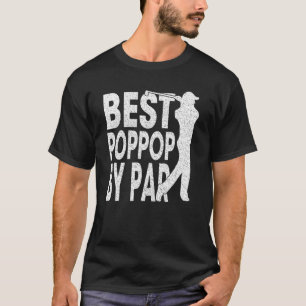 T-shirt Mens Best Poppop Par Par Par Vintage Pro Golfer Pè