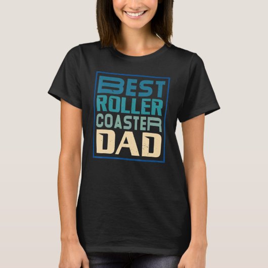 T-shirt Mens Best Roller Coaster Dad Rollercoaster Amuseme (Devant)