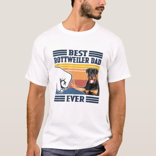 T-shirt Mens Best Rottweiler Dad Ever Funny Dog Lover Fath (Devant)