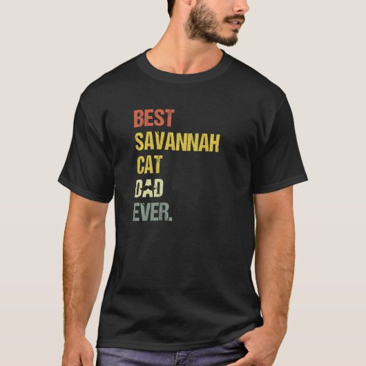 T-shirt Mens Best Savannah Chat Papa Chat (Devant)