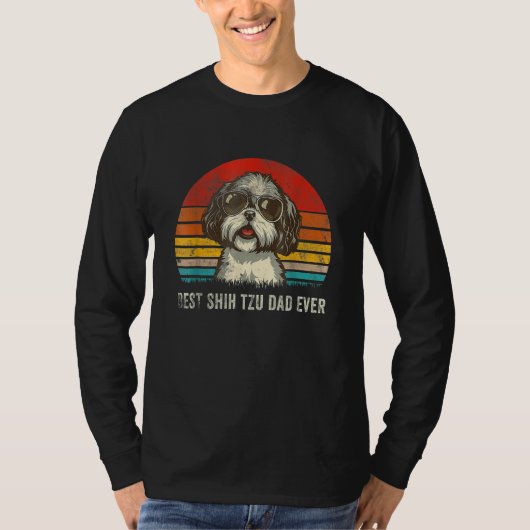 T-shirt Mens Best Shih Tzu Dad Ever  Shih Tzu Dad Dog (Devant)