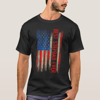 T-shirt Mens Best Stepdad Jamais Fête des pères Us America