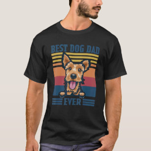 T-shirt Mens Best Welsh Terrier Papa Jamais Chien Papa Pèr