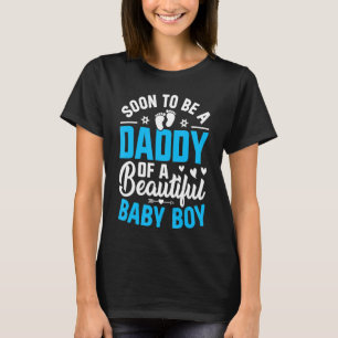 T-shirt Mens Bientôt Être Un Papa D'Un Beau Bébé Garçon D