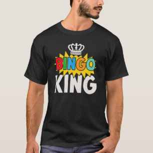 T-shirt Mens Bingo King Jeu de carte de bingo
