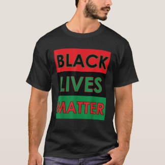 T-shirt Mens Black Lives Matt drapeau panafricain Politiqu
