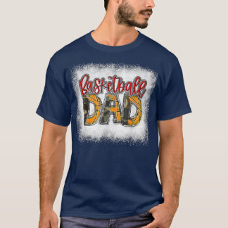 T-shirt Mens Bleached Basketball Dad Camo Print Funny Dad