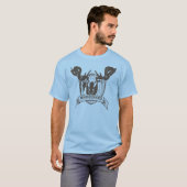 T-shirt Mens bleu clair à manches longues (Devant entier)