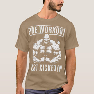T-shirt Mens Bodybuilding Pré-Exercice Juste Commencé Dans