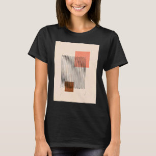 T-shirt Mens Boho Formes Abstraites Mid Century Art Modern